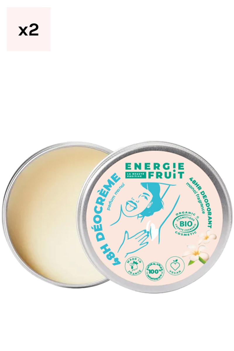 Déodorants crèmes bio 48h - Monoï - 2 x 45 g