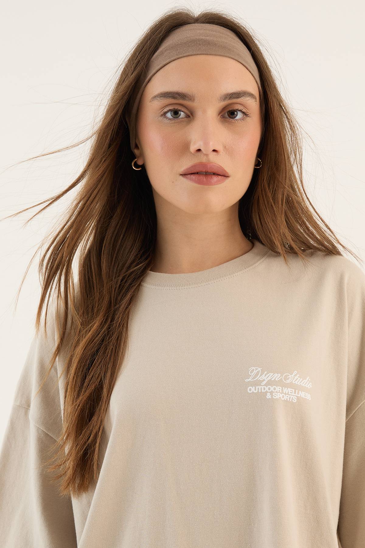 T-shirt Oversize Imprimé Bien-être Et Sports Outdoor Dsgn Studio
