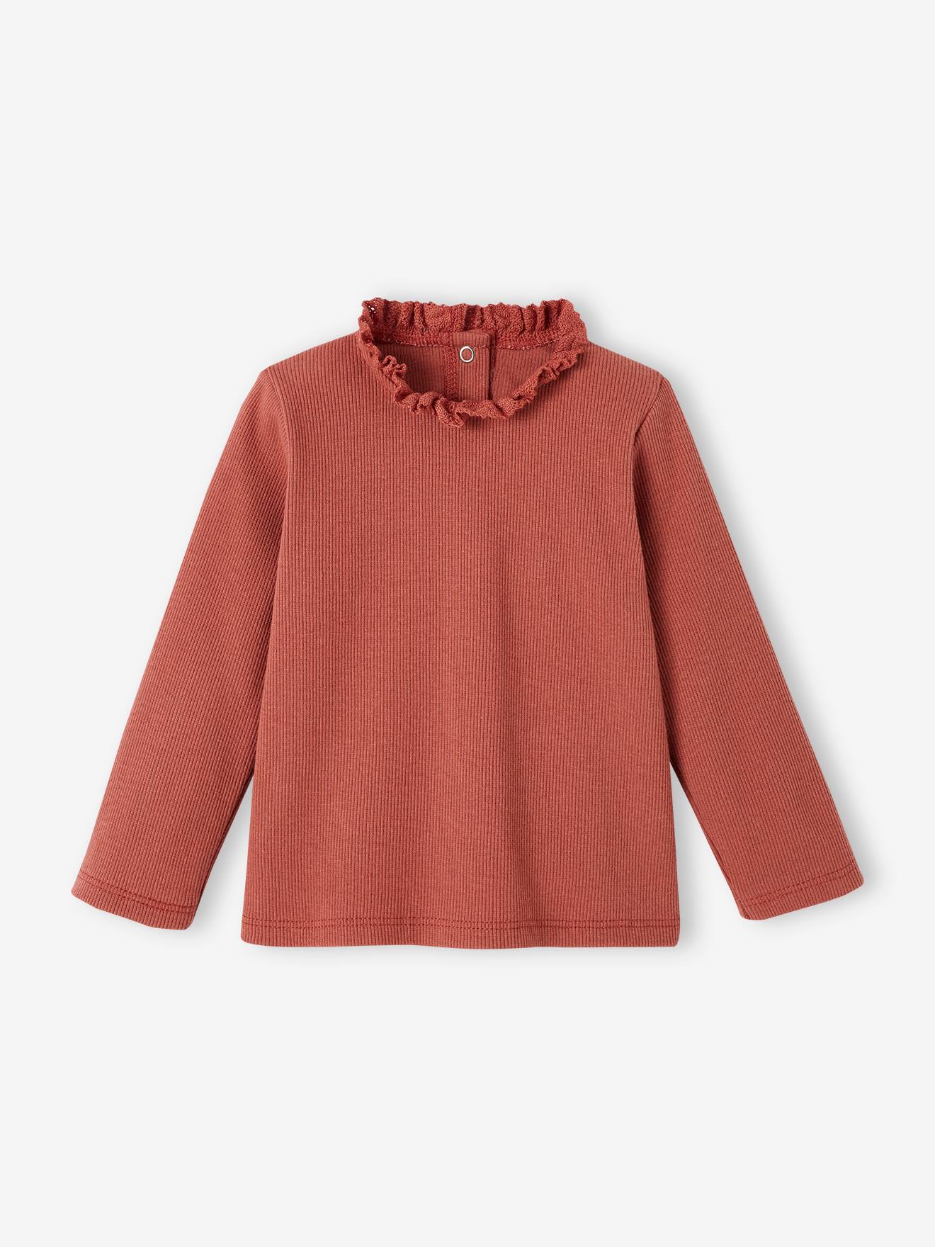 Conjunto para bebê: macacão xadrez, camiseta canelada lisa e faixa de cabelo rosa-claro combinando.
