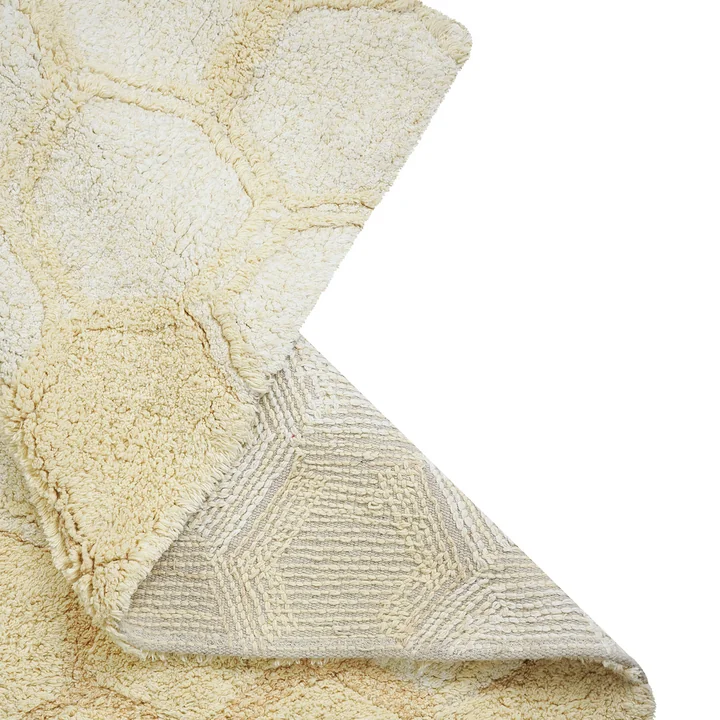 Lorena Canals - Sweet Honey waschbarer Teppich, 140 x 200 cm, ivory / vanilla / golden