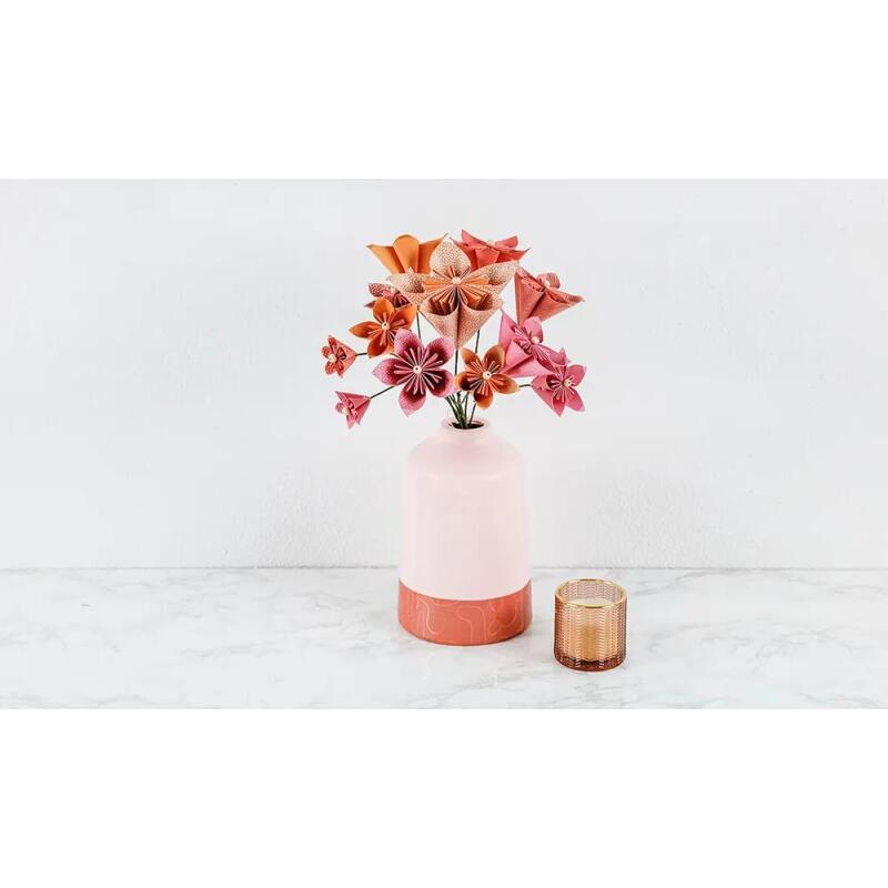 KIT DÉCOUVERTE, 20,6x1,9x29cm - Bouquet de fleurs en origami