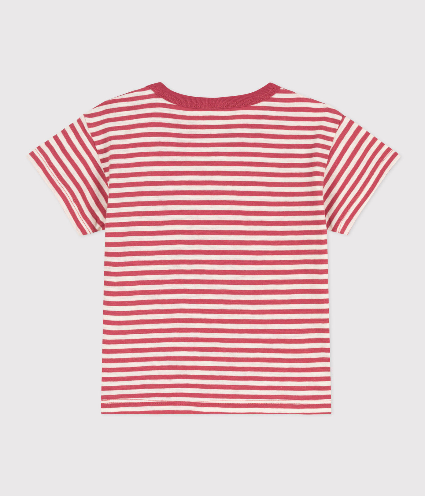 Tee-shirt manches courtes bébé en jersey flammé rayé