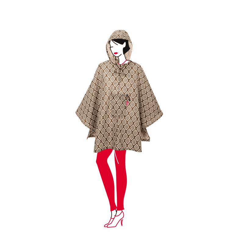 Poncho Mini Maxi 2 Diamonds Mocha