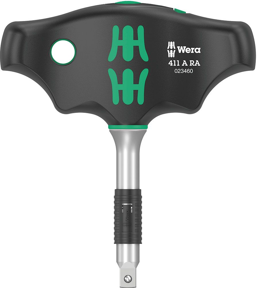 Wera 411 A RA Quergriff-Adapterschraubendreher mit Ratschenfunktion 1/4
