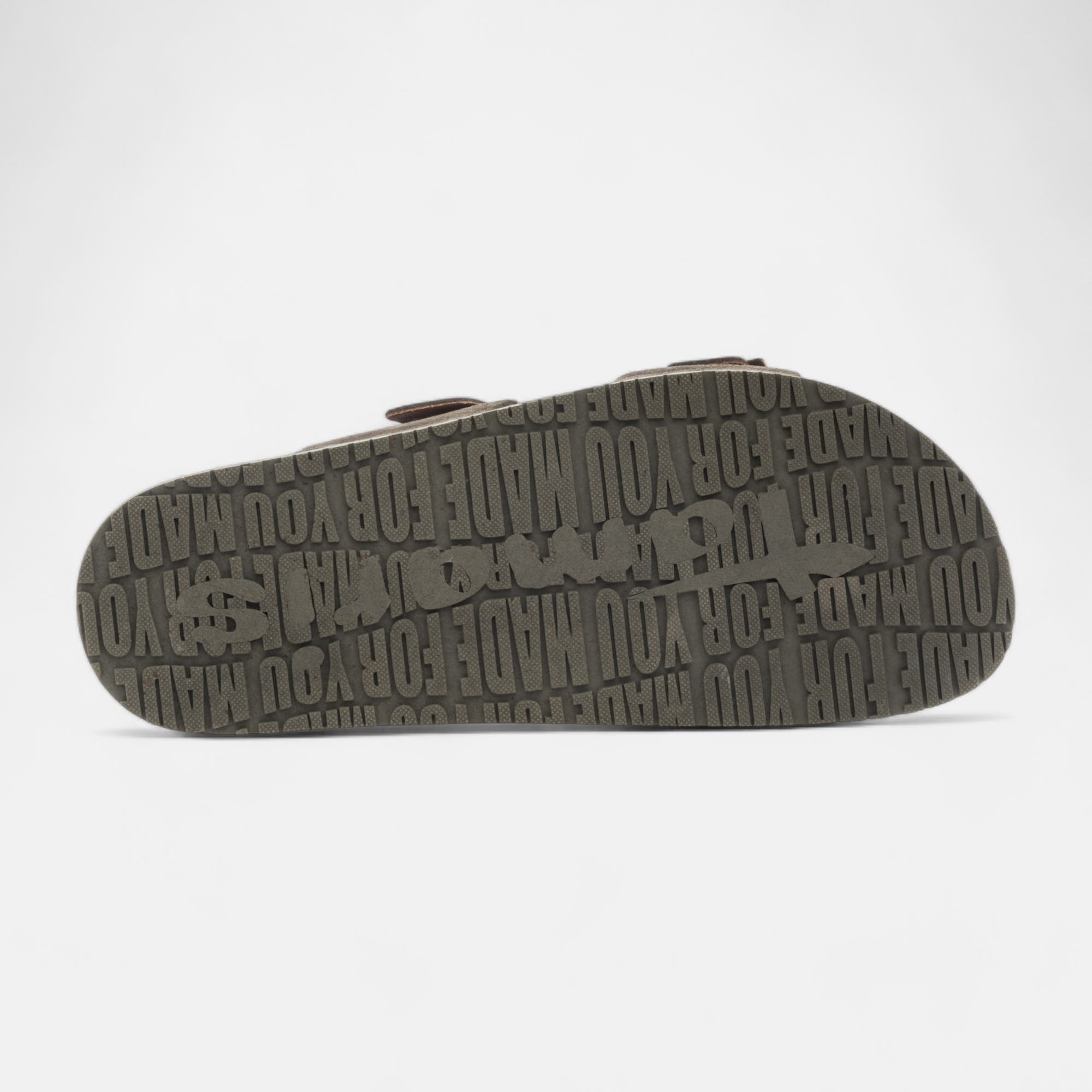 Mules semelle liège Femme en cuir kaki