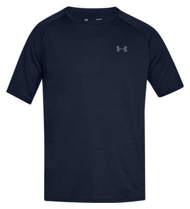 Maillot Manches Courtes Under Armour Tech 2.0 Bleu Marine