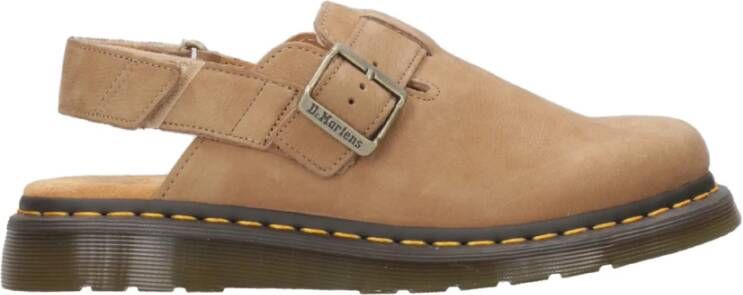 Dr. Martens Patchwork Leren Sandalen met Riptape Straps Beige Heren