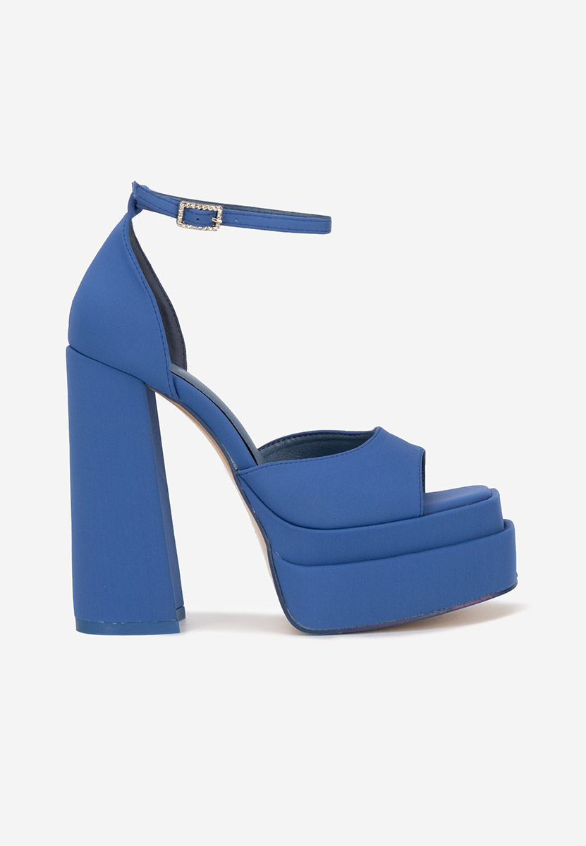 Sandales à talon haut bleus Riza