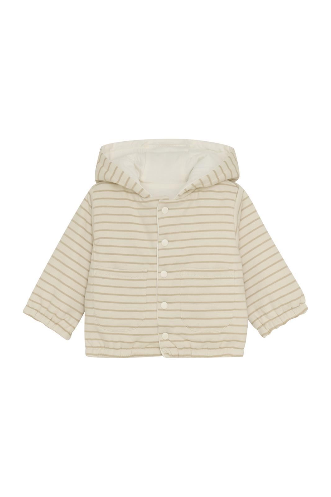 Noppies Newborn Vest Neddie - Reversible - Stripe pattern Off white