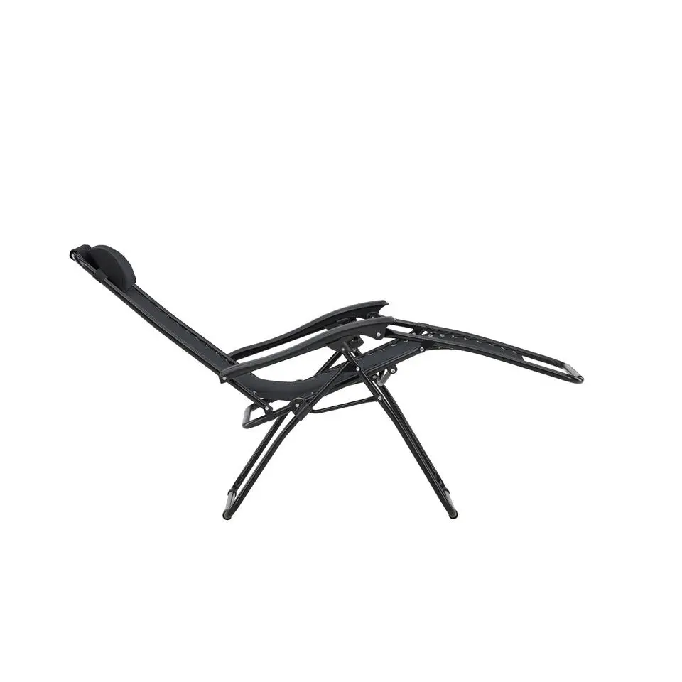 Hioshop Vulcano ligstoel zwart