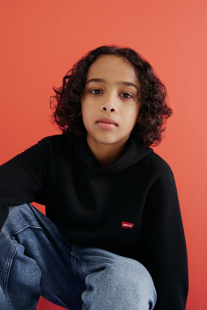 LEVI'S KIDS<br>Moletom com capuz em fleece escovado