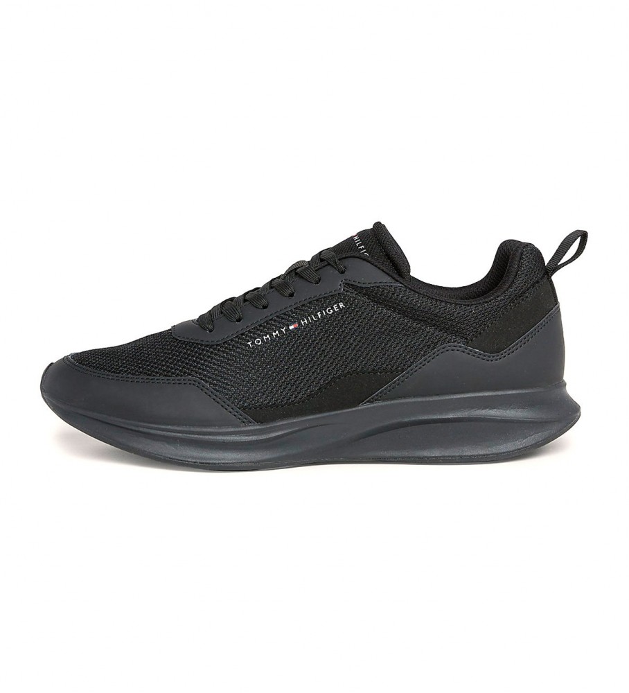 Tênis Tommy Hilfiger estilo corrida leve, preto