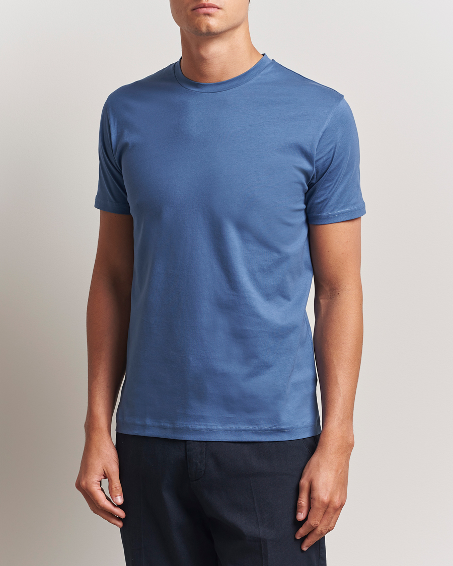 Sunspel Riviera Midweight T-Shirt Soft Denim