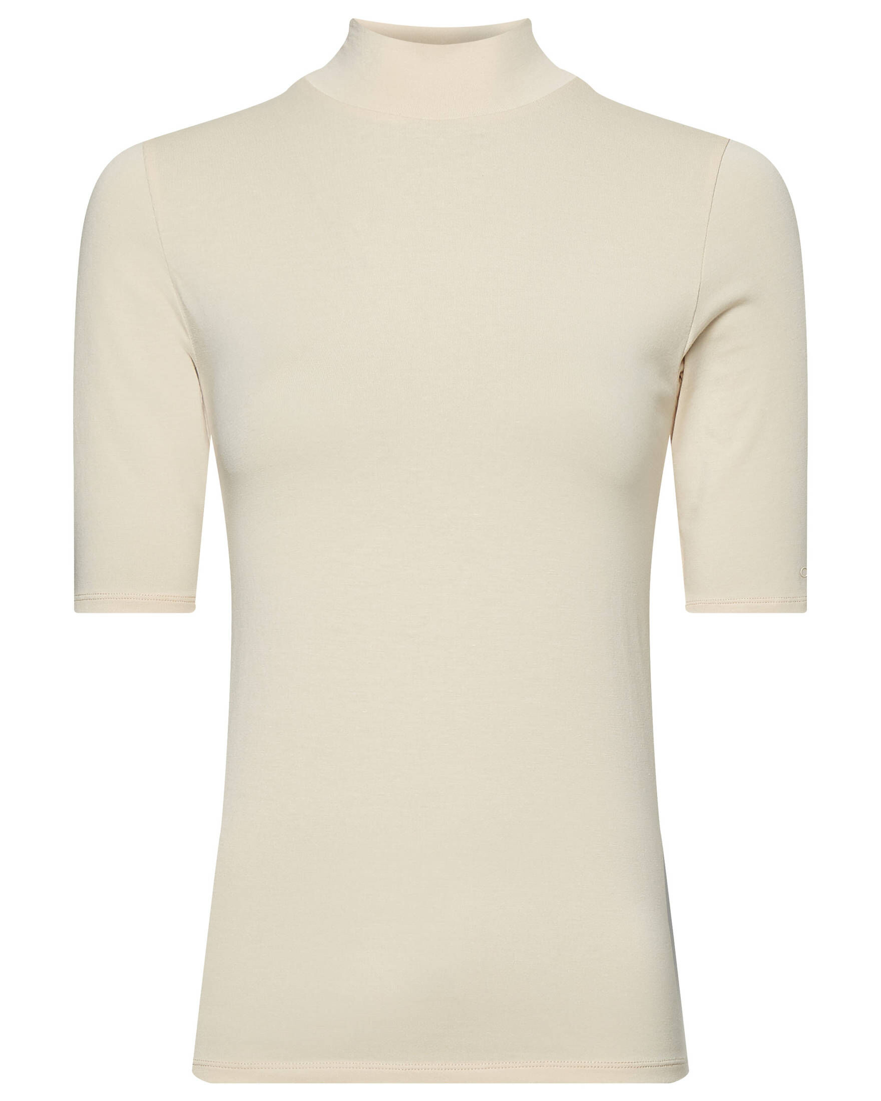 CALVIN KLEIN| Damen T-Shirt TONAL LOGO HS MOCK NECK TOP
