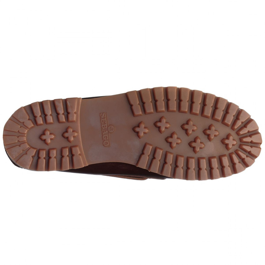 RANGER WAXY BROWN GUM-Mocassin semelle crantée pour homme en cuir ciré