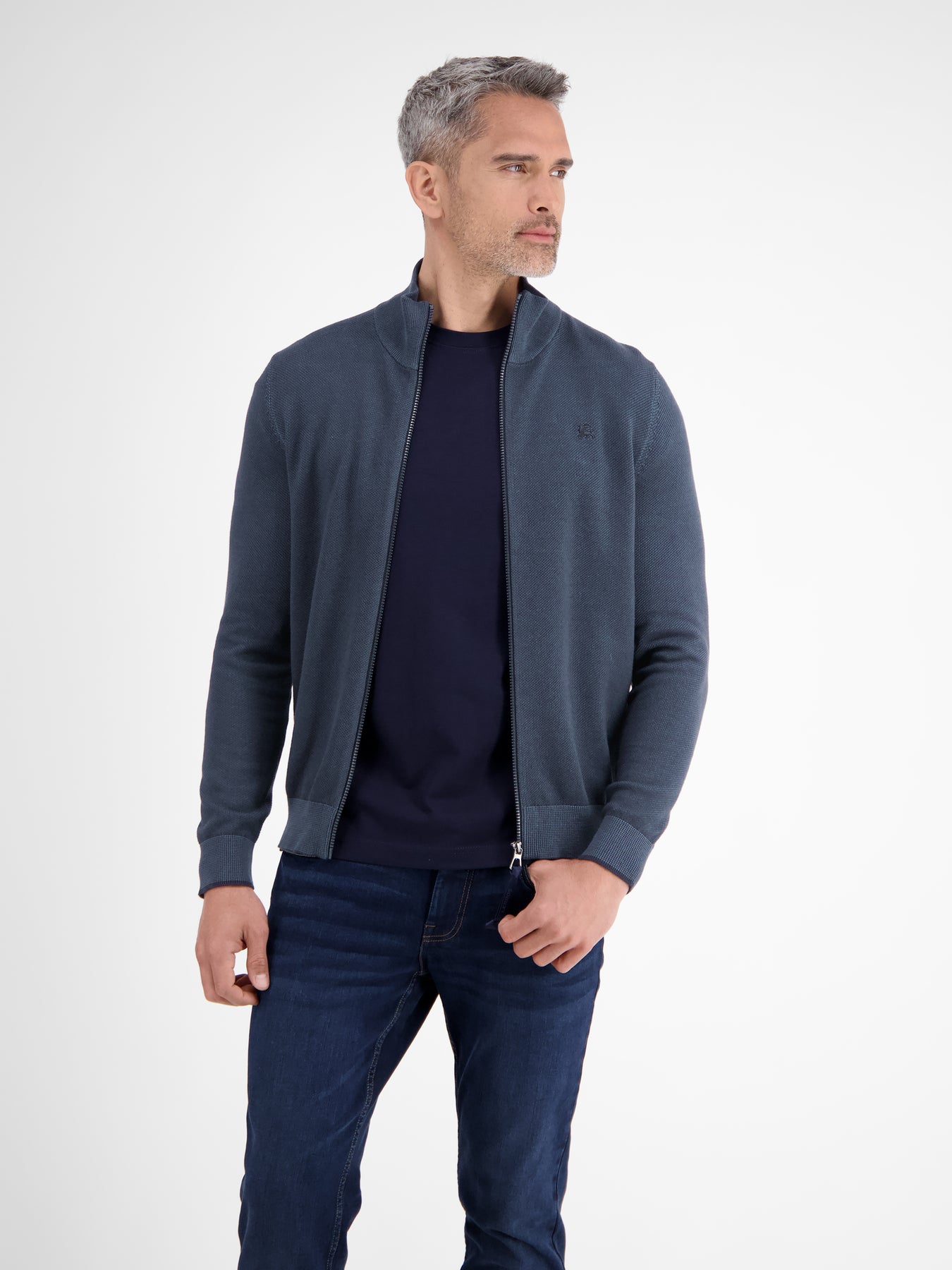 Melange-Strickjacke für Herren