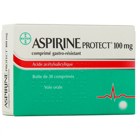 Aspirine Protect 100 mg 30 comprimés - Pharmacie des Drakkars