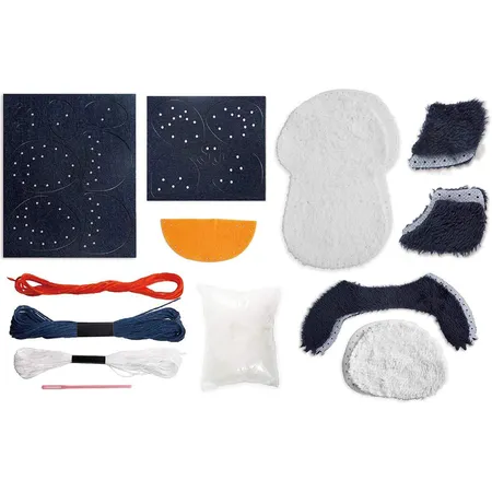 Avenir DIY Nähset, Sewing Panda, Bastelset für Kinder, Kreativ-Set