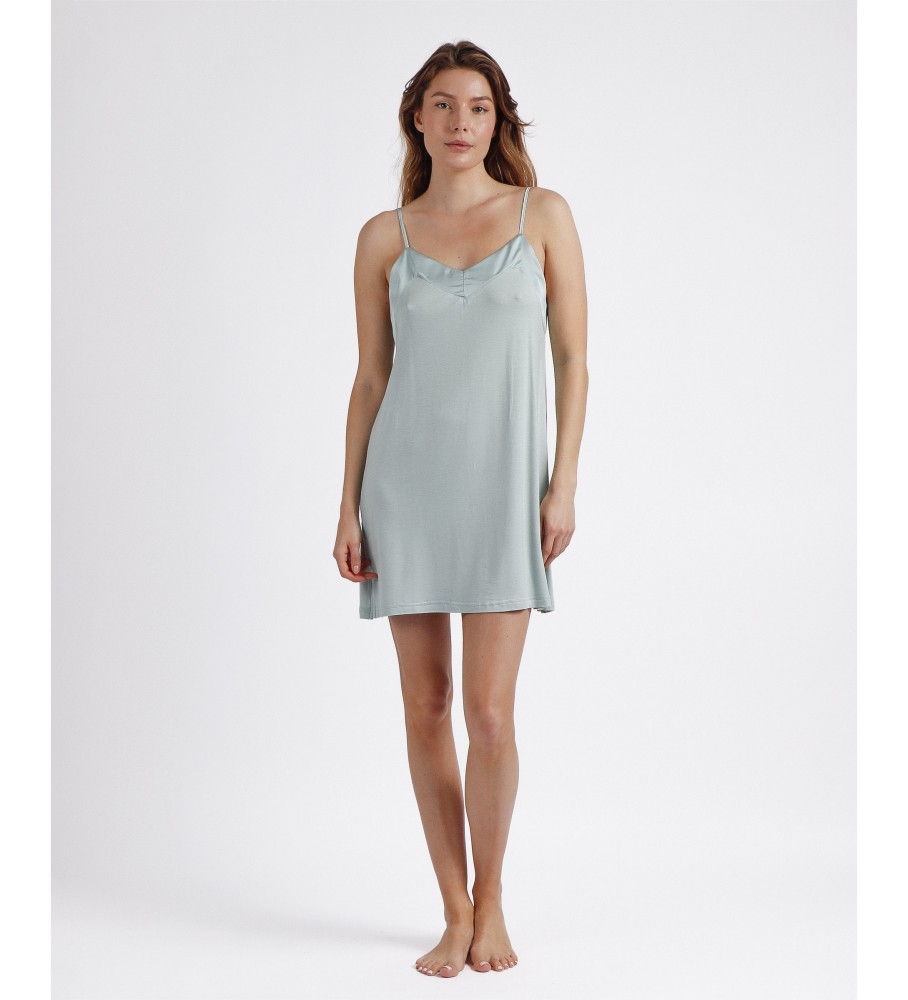Camisola verde com faixas de cetim Admas