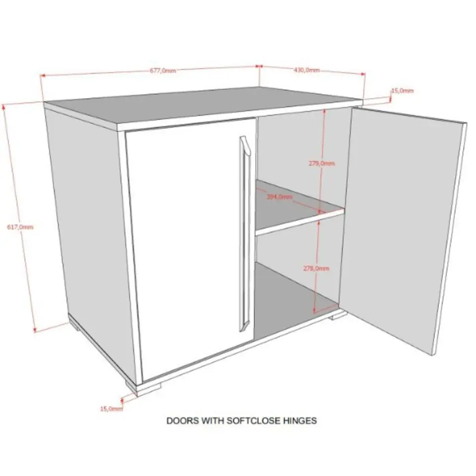 Halfhoogslaper Sammie 90x200cm - met bureau en commodes - wit