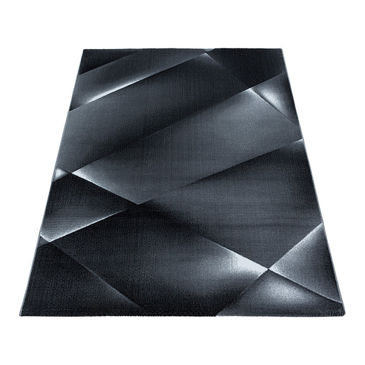 Modern vloerkleed - Streaky Design Zwart | Modern design