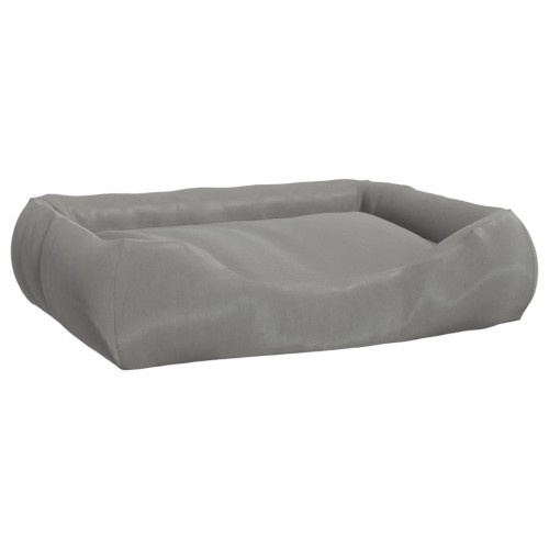 Cama retangular acolchoada para animais de estimação Vidaxl na cor cinza claro.