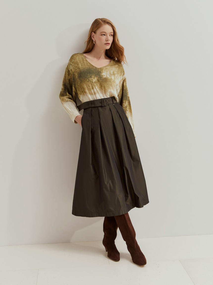 Blusa estampada fluída
