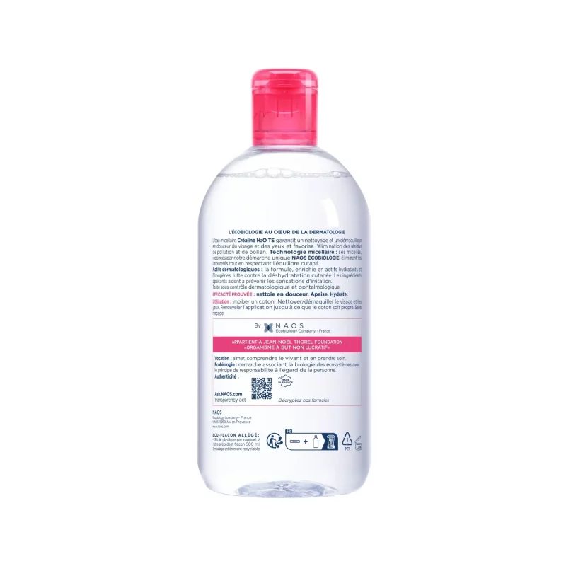 Crealine H2O TS Eau Micellaire Démaquillante - 500ml