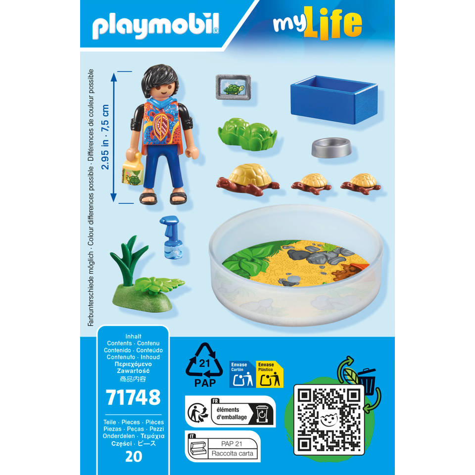 PLAYMOBIL My Life schildpadden terrarium 71748