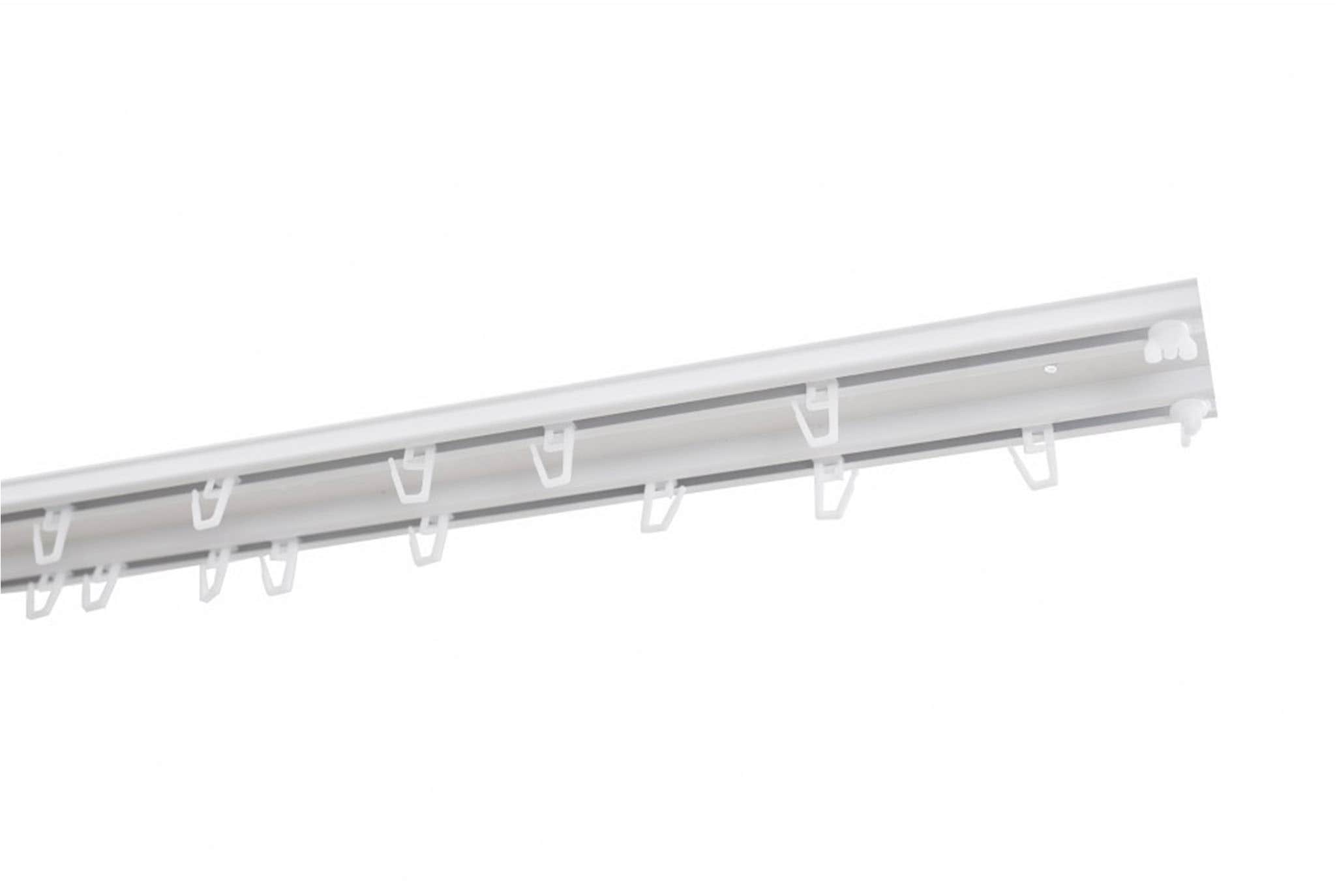SN DECO GROUP Gardinenschiene »Objektschiene LM« 2 läufig-läufig Fixmass vorgebohrt, Aluminium, Innenlauf, Vorhangschiene