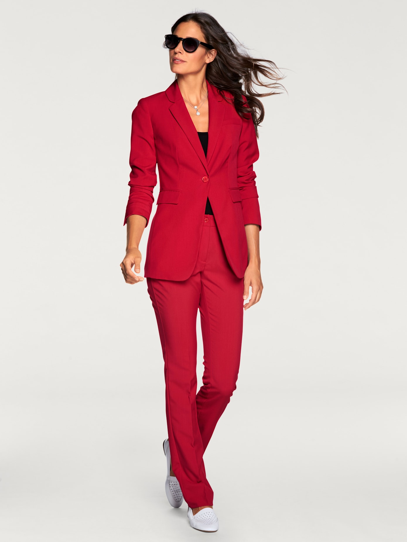 Tailleur pantalon coupe droite