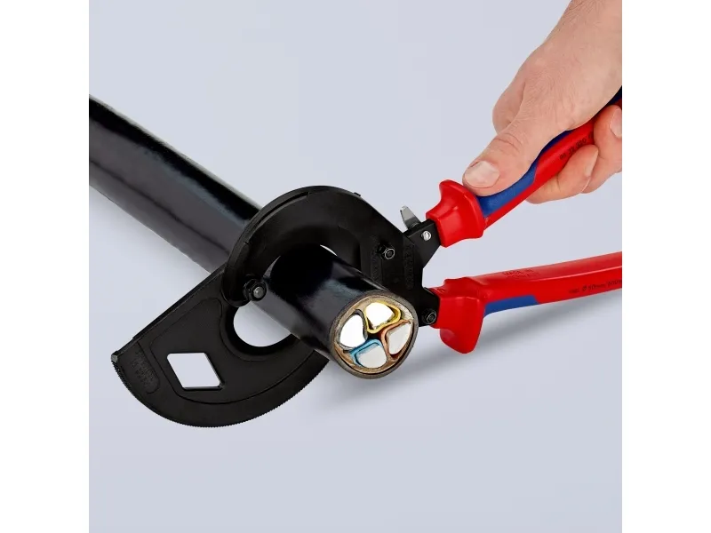 Knipex 95 32 320, Håndkabelskærer, Blå, Rød, Stål, Sort, 6 cm, REACH