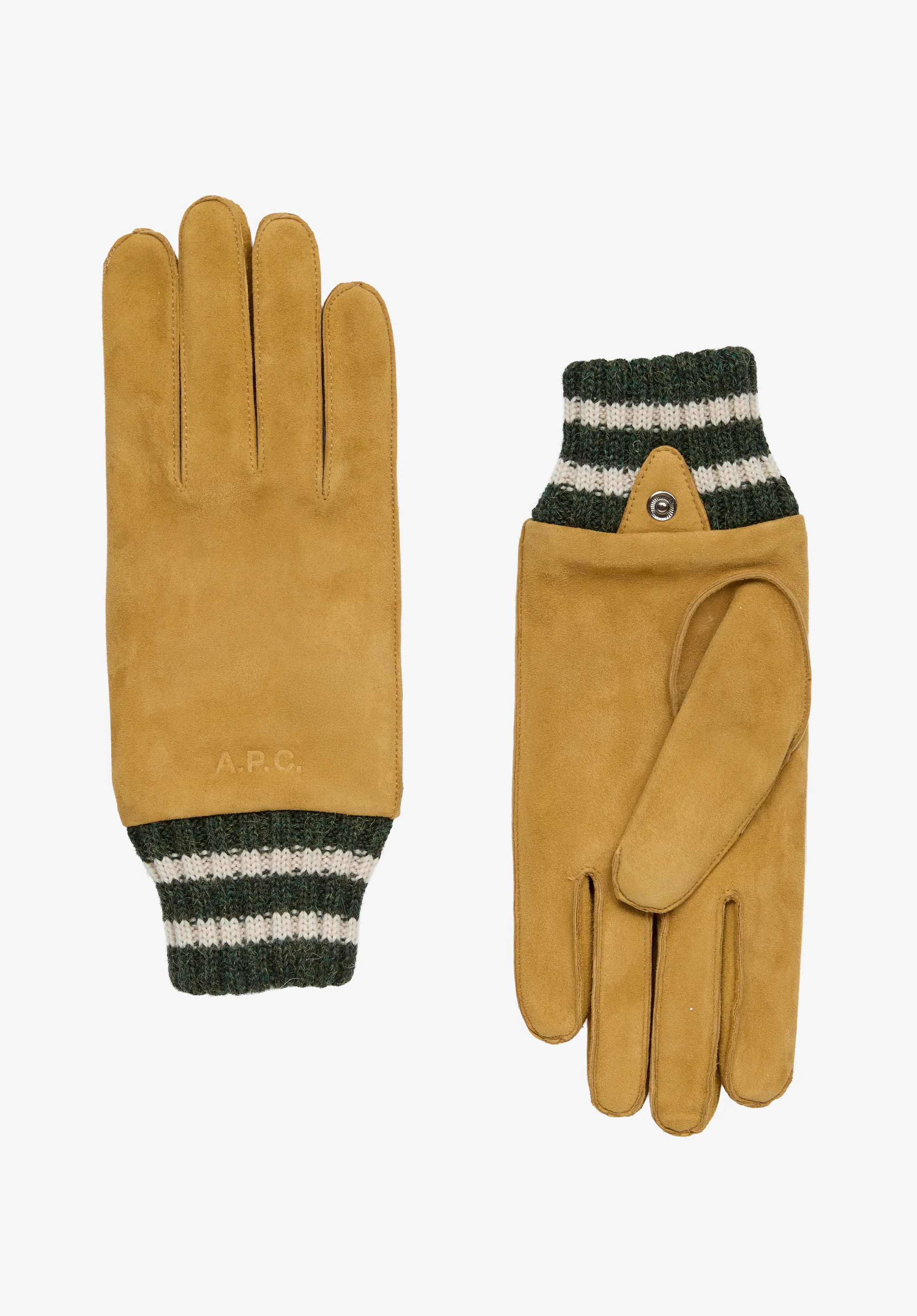 Gants en velours et alpaga - Miel