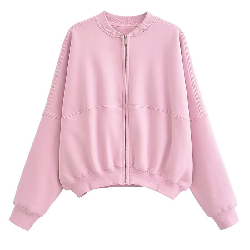 SugaYuja - Jas met rits / Broek met hoge taille en wijde pijpen