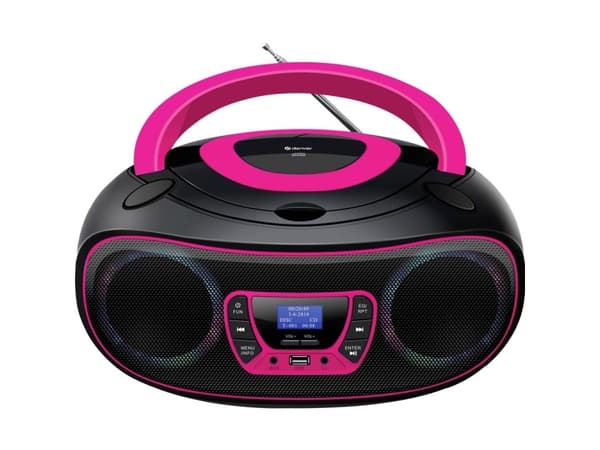 Denver TDB-212P, 1,55 kg, rosa, personlig CD-spiller