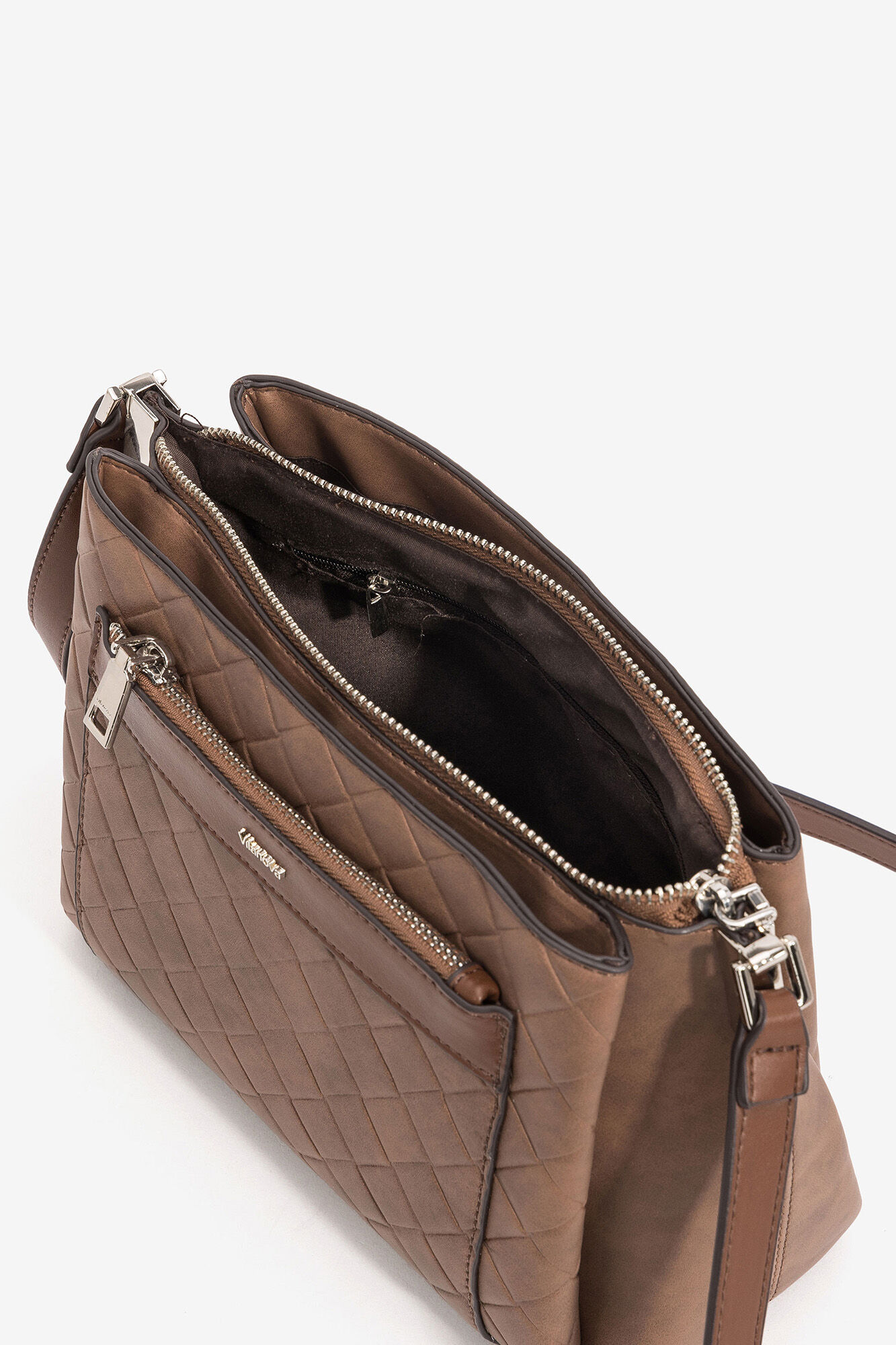 Bolsa transversal texturizada - Bege