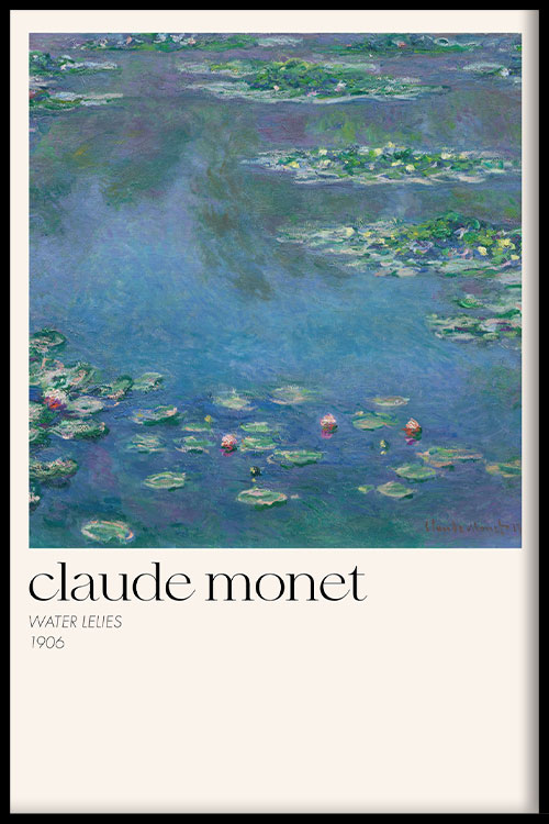 Walljar poster ingelijst - Claude Monet - Water Lelies Poster ingelijst - 40 x 60 cm