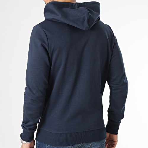 Sweat Zippé Capuche Basic Sweat Bleu Marine