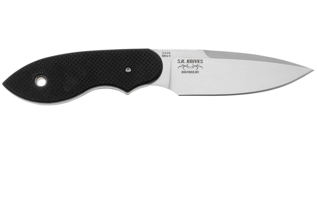 Böker Plus Trailmate 02BO097 Satin Nitro-V, Black G10, vaststaand mes, Steve Kelly design