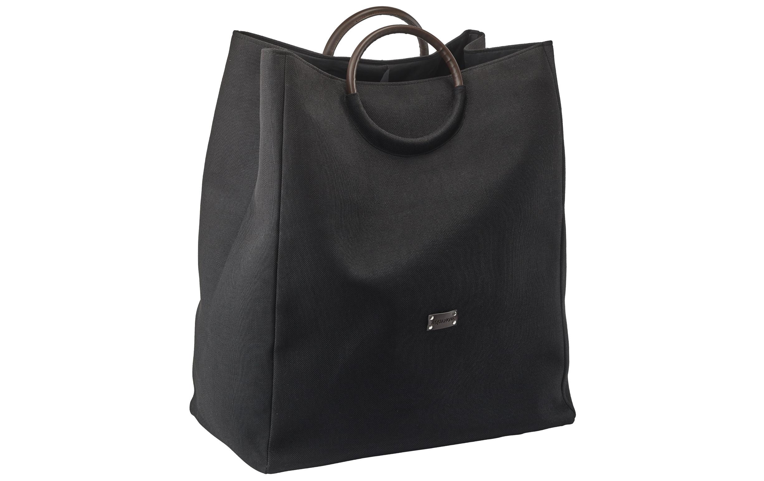 Wäschesammler Jada 85 l, SchwarzWäschesack mit Trennung