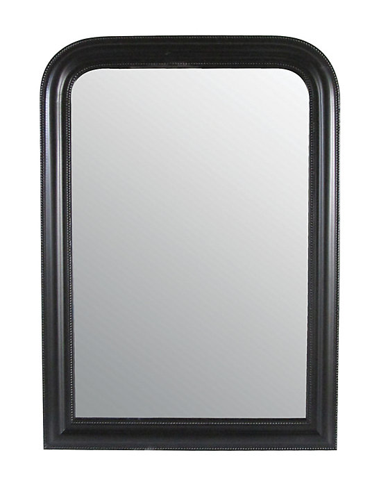 Miroir mural classique charme antique noir P.3 x H. 100 x l. 70 cm