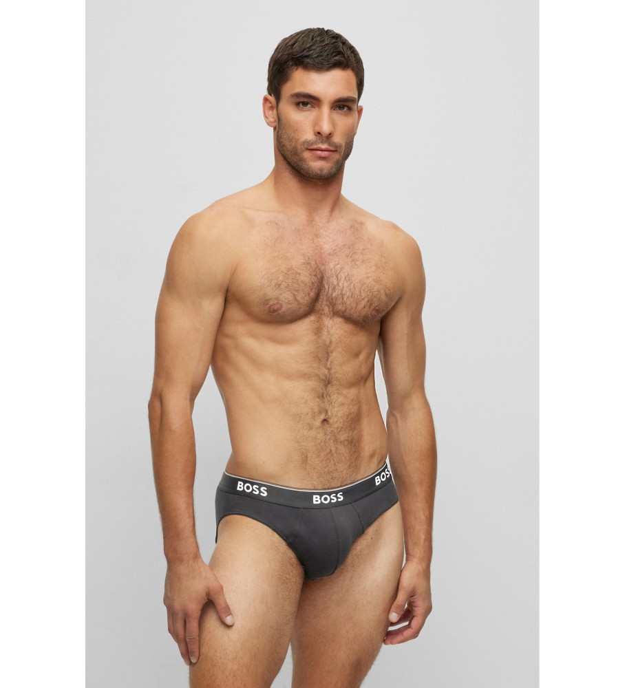 Conjunto de 3 Cuecas BOSS Cinza