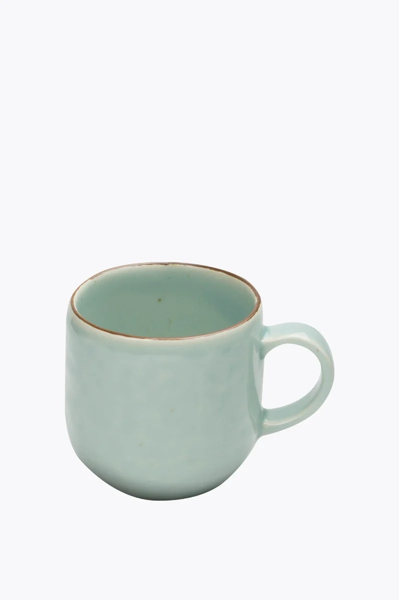 Molde Mandala Shiny Splashes Cappuccinotasse Türkis mit Rand