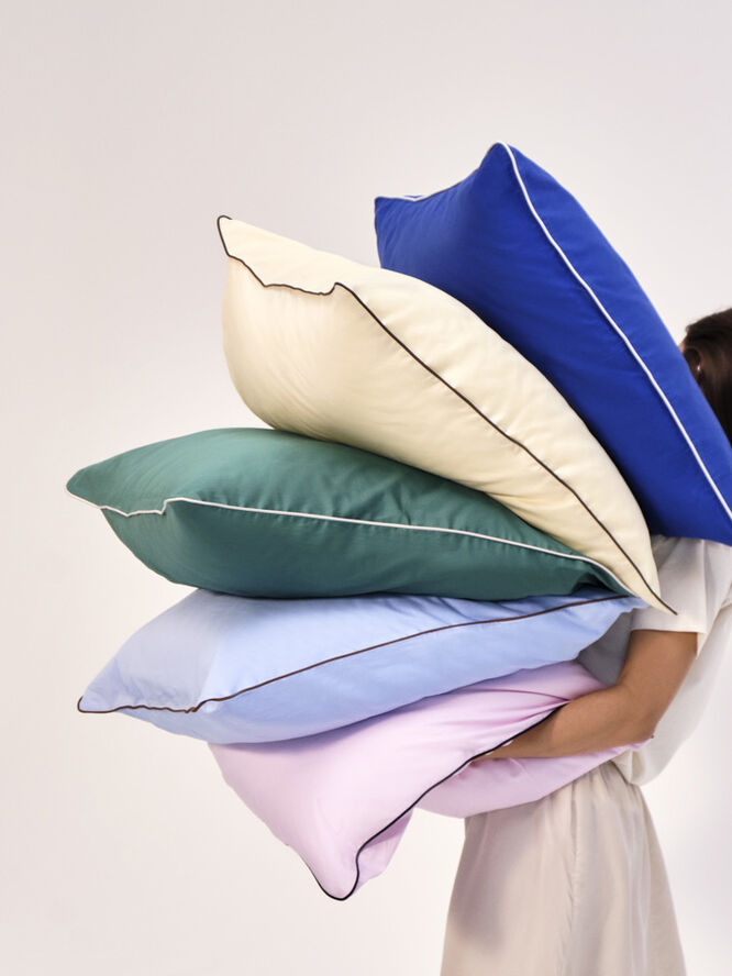 Hay Outline Pillow Case-W63 x H60-Soft Soft pink