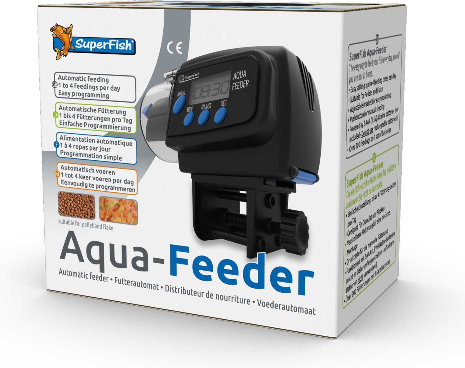 SuperFish aquarium voederautomaat zwart