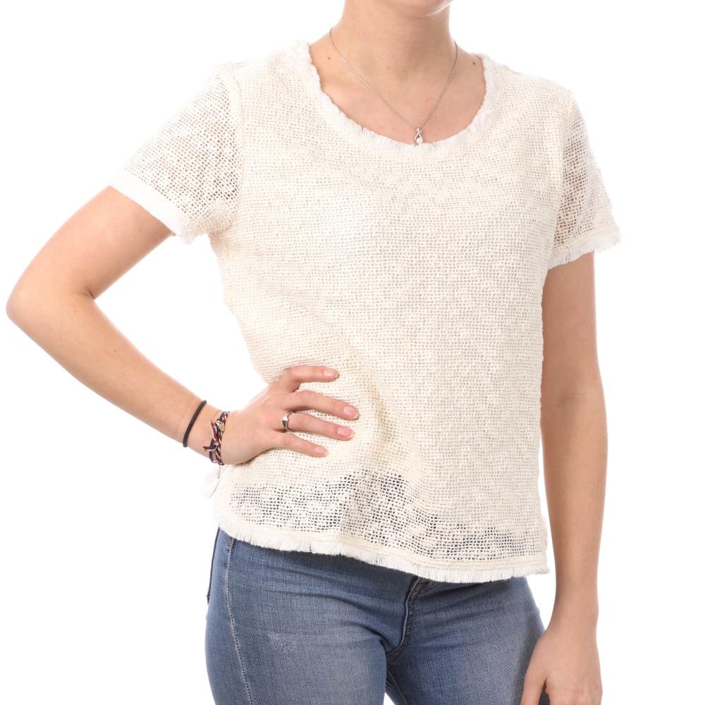 Teddy Smith Top Ecru Femme Teddy Smith Troly