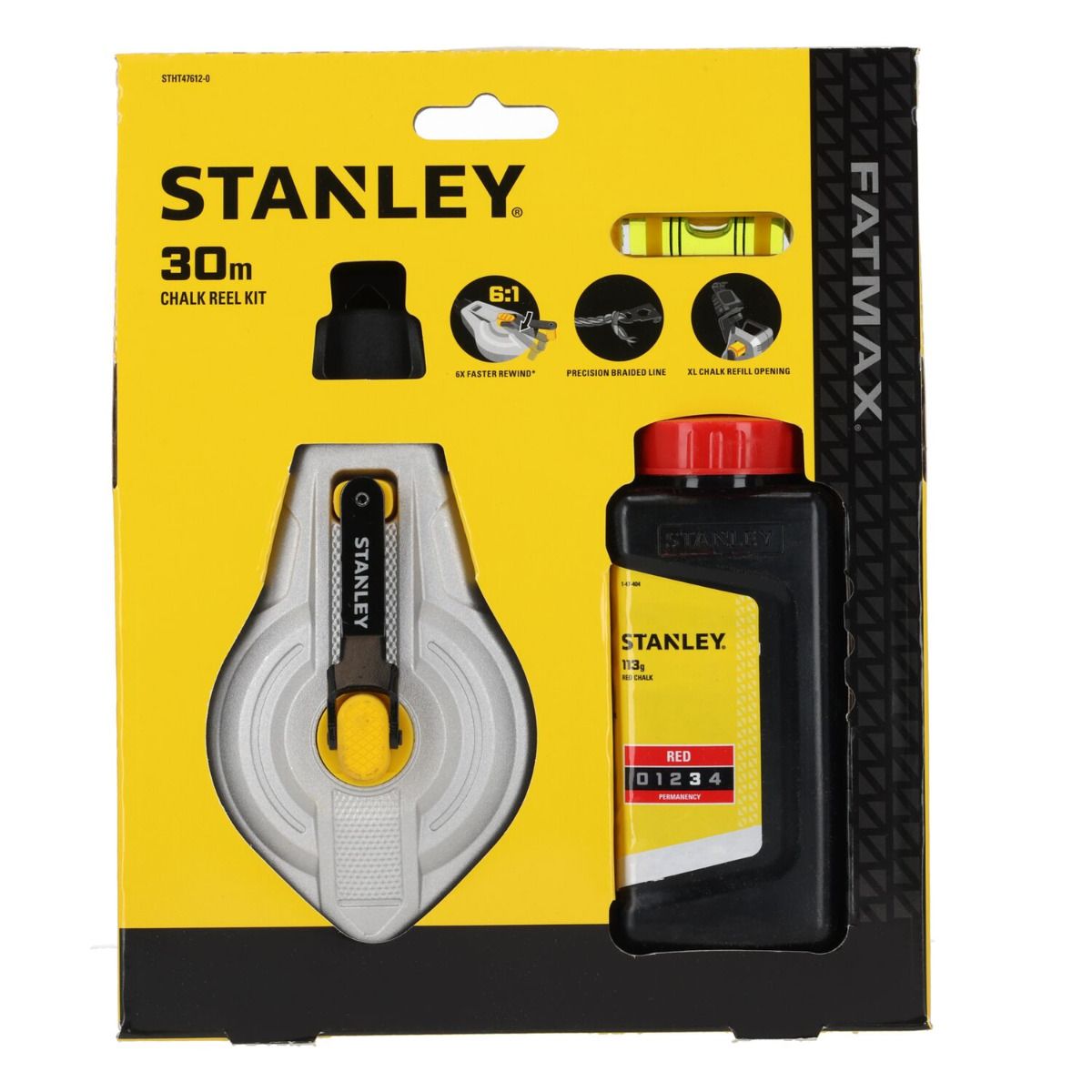 Stanley STHT47612-0 Slaglijnmolenkit (6:1 alu   rood   waterpas)