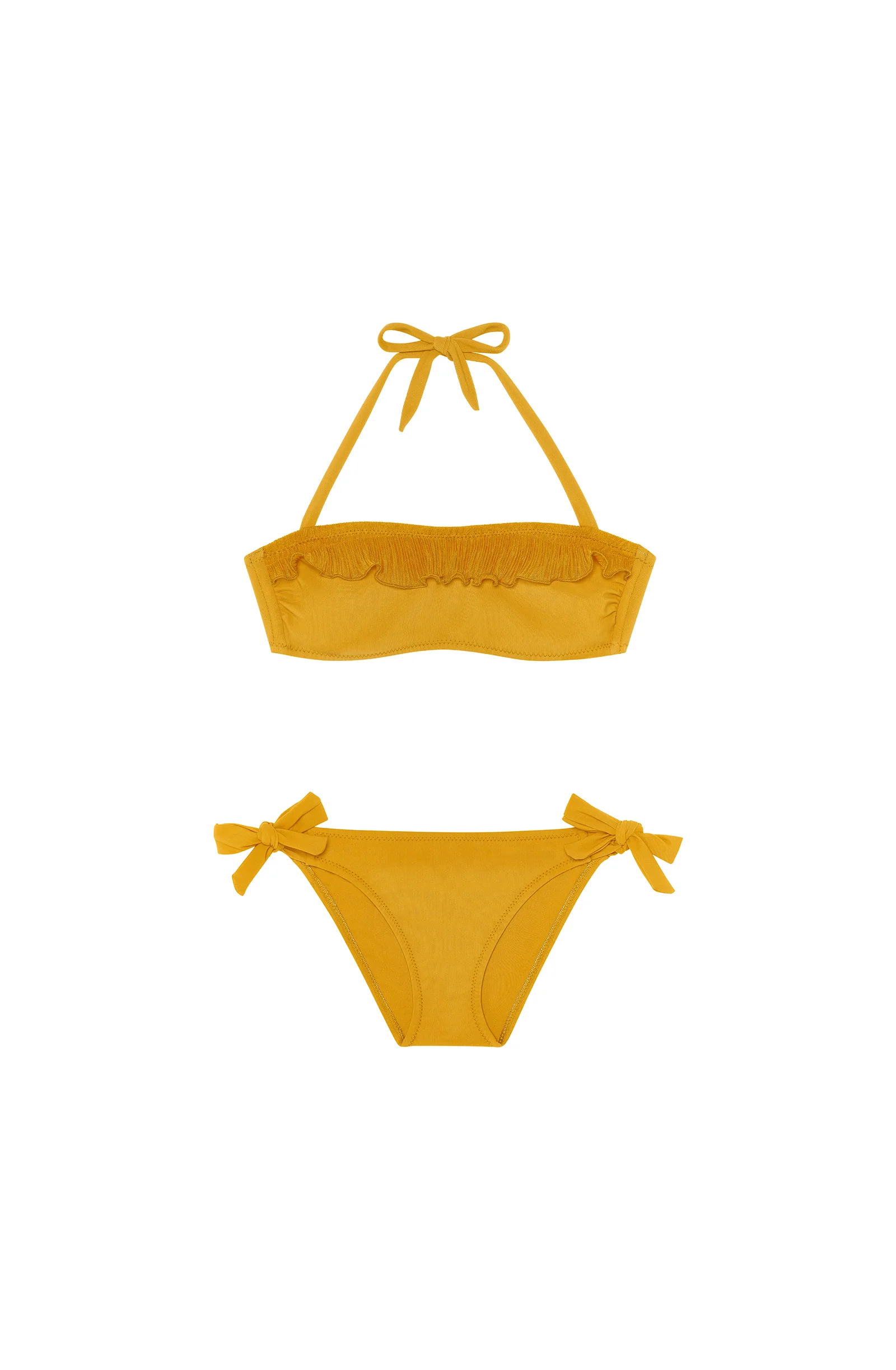 louna Ensemble maillot de bain deux pièces bandeau ocre pour enfant Ocre