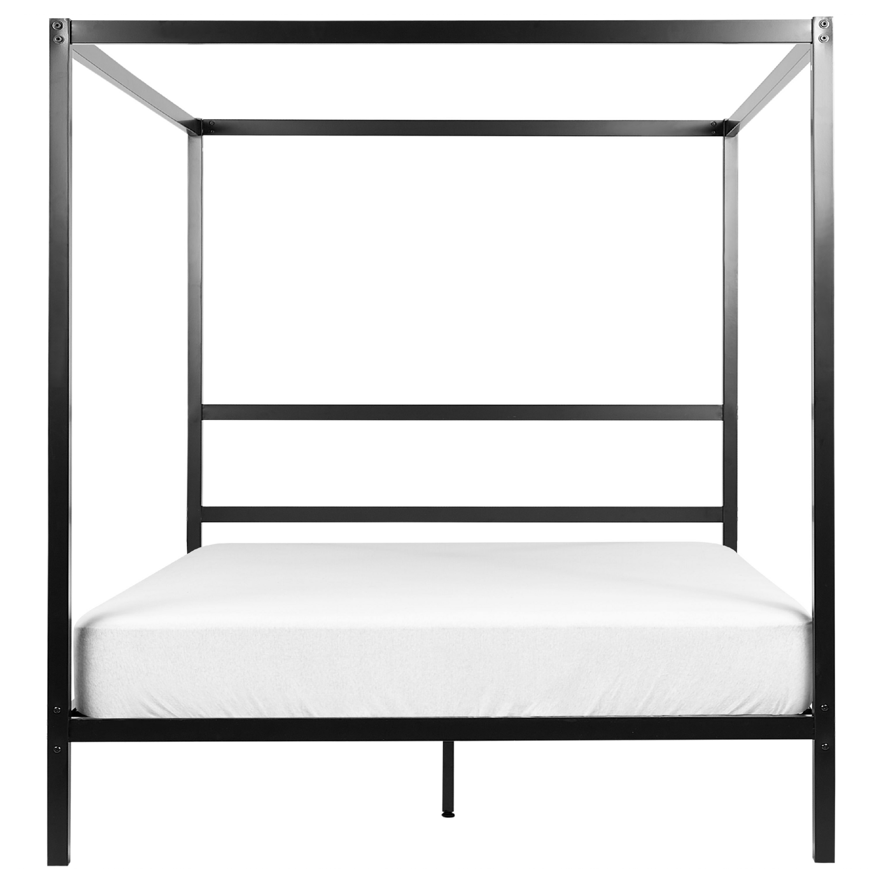 Beliani - LESTARDS - Hemelbed - Zwart - 160 x 200 cm - Staal
