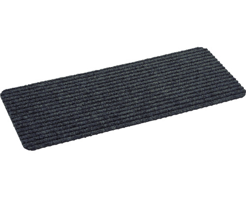 Geribbelde mat antraciet 25x60 cm